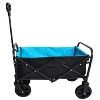 Collapsible Foldable Beach Wagon,Wagon Carts with Wheels folding,Utility Grocery Lounge Wagon for Sand Camping Sports Shopping Outdoor - 2 of 4