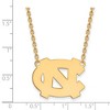 Black Bow Jewelry 14k Yellow Gold Plated Sterling Silver North Carolina Tar Heels NCAA Necklace 18 Inch - 2 of 4