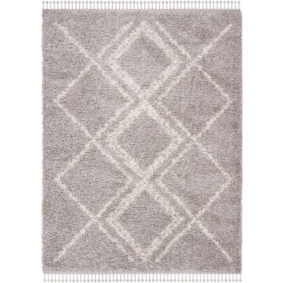 Pro Lux Shag Plx432 Power Loomed Area Rug - Grey/cream - 9'x12 ...