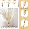 4 PCs Faux Pampas Grass Decor, 44 Inch Tall Fluffy Artificial Fake Flower Boho Decor, Bulrush Grass for Vase Filler, Farmhouse Home Wedding Decor - 3 of 4