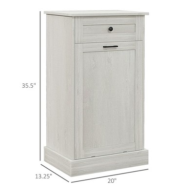 HBEZON Kitchen Tilt Out Trash Bin Cabinet Free Standing Storage Cabinet with Drawer — фото 3