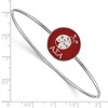 Black Bow Jewelry Sterling Silver Alpha Sigma Alpha Greek Life Bangle Bracelet 6 Inch - 2 of 3