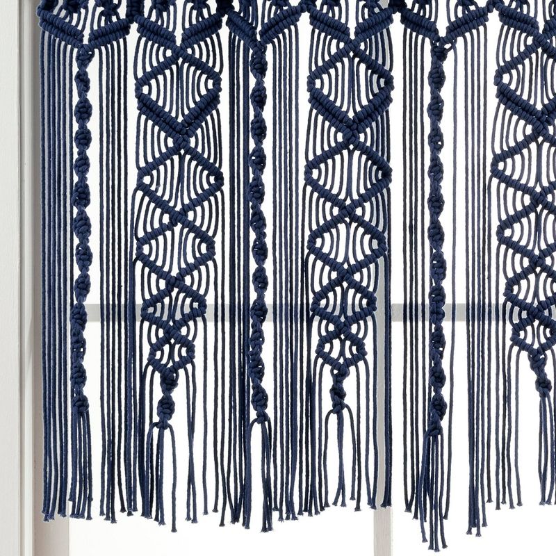 30"x40" Boho Macrame Textured Cotton Window Valance - Lush Décor, 6 of 14