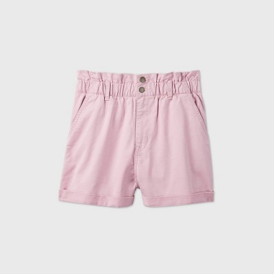 paper bag shorts pink
