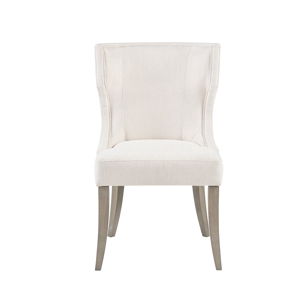 Photos - Chair Madison Park Troy Upholstered Wingback Dining  Cream