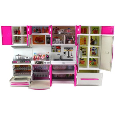 Pink and Silver Battery Operated Modern Kitchen Playset