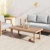 Coffee Table Brown, 16.7" H, Faux Wood Aluminum, Modern Living Table By Zuo Modern - 2 of 4