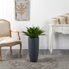 Nearly Natural 38-in Agave Artificial Plant in Gray Cylinder Planter - 2 of 3