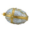 Miss Christmas 4.5 Inch Small Chantilly Blue Faberge Egg Christmas Tree Ornament , Christmas Decor Easter Heirloom Holiday (1PC) - 4 of 4