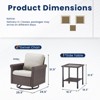 Buenhomino Outdoor Furniture Sets – Swivel Chairs & Tables, Handwoven Wicker, Steel Frames, Weather-Resistant Cushions for Patio, Balcony & Garden - 3 of 4