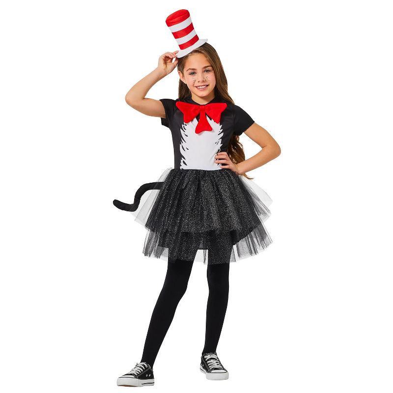 Dr. Seuss The Cat in the Hat Dress Girls' Costume, 1 of 2