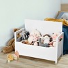 Costway Shoe Bench Storage Rack Cushion Seat Ottoman Bedroom Hallway Entryway Black/White - 2 of 4