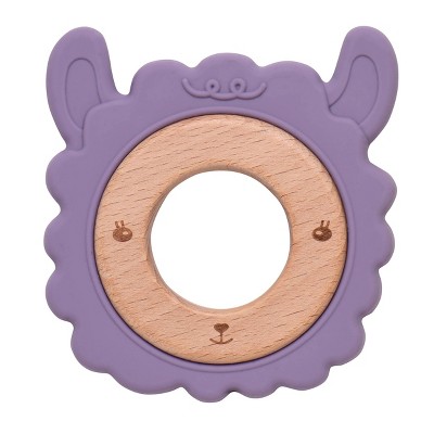 Magic Years 3&#34; Llama Wood and Silicone Teether