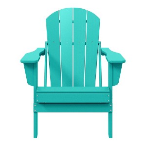WestinTrends Malibu HDPE Outdoor Patio Folding Poly Adirondack Chair - 1 of 4