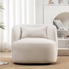 Boucle Upholstered Swivel Armchair - Kinwell - 3 of 4