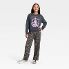 Girls' The Nightmare Before Christmas Sally Fleece Sweatpants - Charcoal Gray - 3 of 3