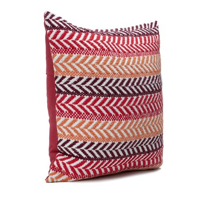 Chanasya 20" Red and Orange Cotton Arrow Pattern Pillow Covers