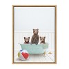 Kate & Laurel All Things Decor 18"x24" Sylvie Three Bear Bath Framed Canvas by Amy Peterson - 2 of 4