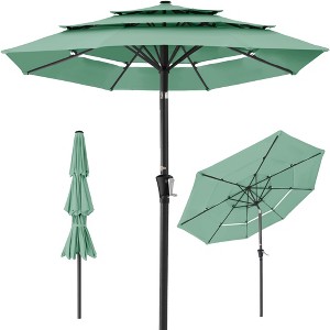 Best Choice Products 10ft 3-Tier Patio Umbrella, Market Sun Shade w/ Tilt Adjustment, Easy Crank - 1 of 4