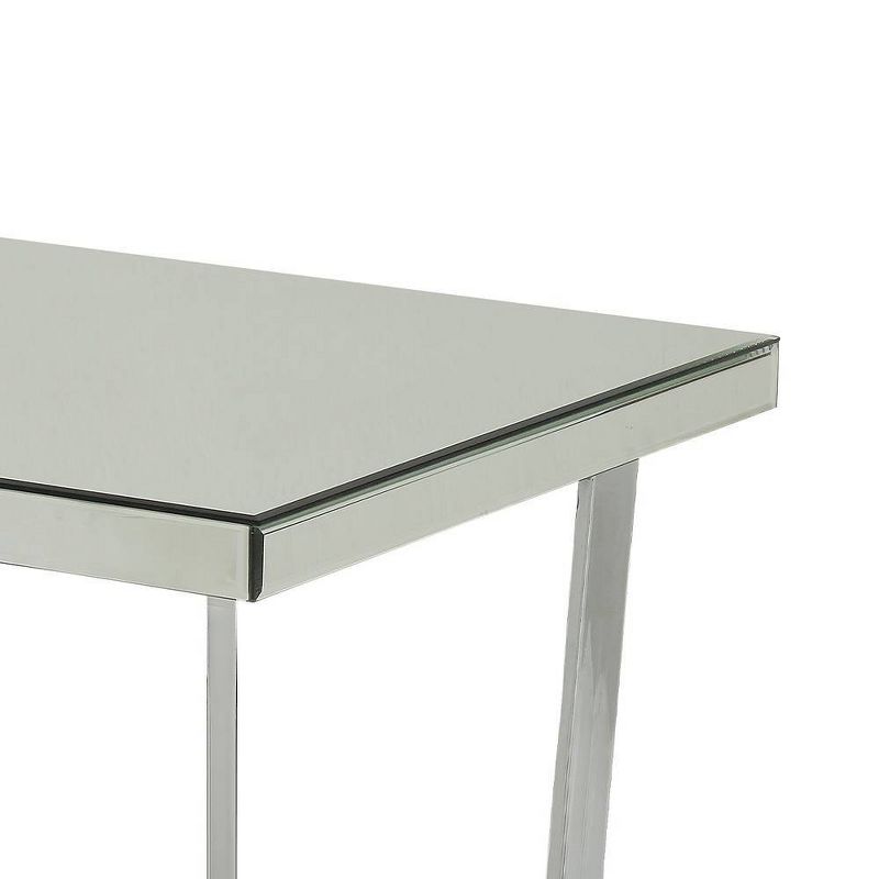 Hastin 22&#34; Accent Tables Mirrored and Chrome - Acme Furniture, 5 of 7