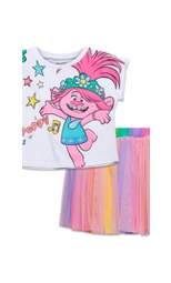 DreamWorks Trolls Poppy Baby Girls T-Shirt and Mesh Skirt Infant 