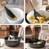 BRINJOY 9-Piece Silicone Kitchen Cooking Spatula Set with Wooden Handle for Nonstick Pans, 446¡ãF Resistant Silicone with Large Stand (Black) - 4 of 4