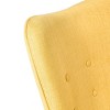 Unholstered Accent Chair Leather Slipper Chair with wooden legs for home living room-Christopher Knight Home - 4 of 4