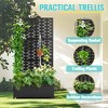 TOAOTBNBO Metal Raised Garden Bed with Brick Pattern, Outdoor Planter Box with Wheels, Modern Privacy Screen for Garden and Patio - 4 of 4
