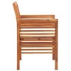 vidaXL Patio Dining Chairs Set of 2, Solid Acacia Wood with Cushions,Weather-Resistant - 3 of 4