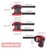 Unique Bargains Skating Bike Skateboard Sports Protective Palm Wrist Elbow Knee Support Brace Set Protective Pads Red Black 5.9" x 4.3" - image 2 of 4