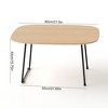 FONTOI End Table Round Coffee Table Modern Minimalist Table Stylish Living Room Centerpiece for Home or Apartment, Acacia Wood, 31.5"*21.65"*15.75" - 3 of 4