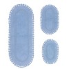 Hampton Crochet Collection Cotton Reversible Tufted Set of 3 Bath Rug Set - Home Weavers - 2 of 4