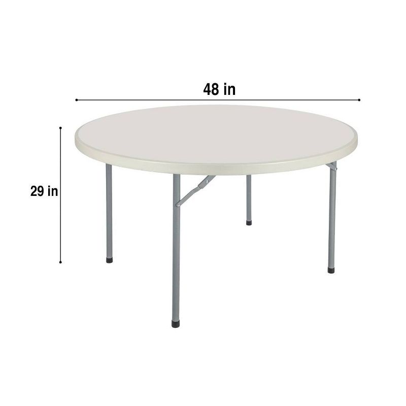 48&#34; Heavy Duty Round Folding Banquet Table Speckled Gray - Hampden Furnishings, 3 of 5