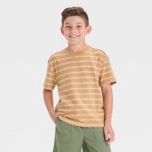 Boys' Short Sleeve Relaxed Fit Textured T-Shirt - Cat & Jack™ - 1 of 3