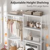 28"/30" Double Row Over Washer and Dryer Shelves, Freestanding 5 Tiers Laundry Room Storage and Organizer Standing Shelf - 4 of 4