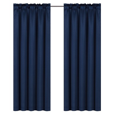 Kate Aurora Ultra Lux Faux Silk Regency Crinkle Rod Pocket Semi Sheer Single Curtain Panel
