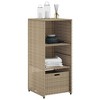 vidaXL Patio Storage Cabinet Beige 19.7"x21.7"x45.3" Poly Rattan - 4 of 4