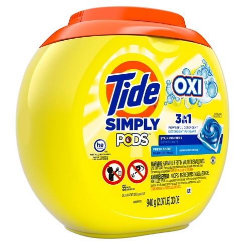 Tide Simply Pods Oxi Liquid Laundry Detergent Pacs Refreshing Breeze 55ct Target