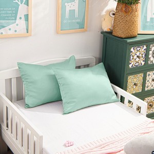 2 Pack Zippered Satin Toddler Pillowcases, Luxury Travel Pillow Covers - NTBAY - 1 of 4