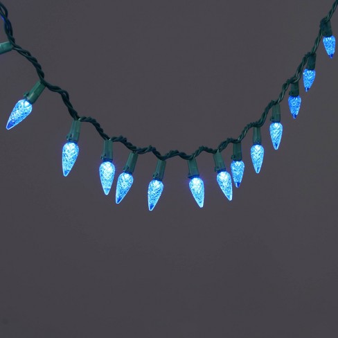 60ct LED C6 Faceted String Lights with Green Wire - Wondershop™ - image 1 of 4
