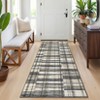 Modern Large Striped Geometric Machine Washable Area Rug Stain Resistant Throw Carpet Non Slip Low Pile Mat - 2 of 4