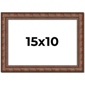 PosterPalooza | 15x10 Modern Bamboo Picture Frame, UV Acrylic, 5 Finishes - 1 of 4