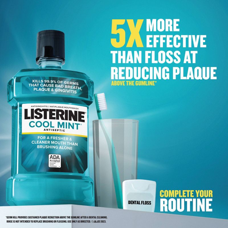 Listerine Cool Mint Antiseptic Mouthwash, 6 of 14