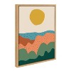 18" x 24" Sylvie Dancing Hills Framed Canvas by Kelly Knaga Natural - Kate & Laurel All Things Decor: Modern Vertical Wall Art - 2 of 4