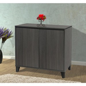 Kings Brand Furniture - 2 Door Cabinet Entryway Console Table with Storage Shelf, Oak Gray - 1 of 4