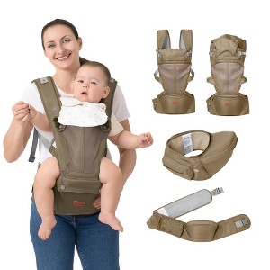 BabbleRoo Grow Carrier – 6-in-1 Baby Carrier with Hip Seat, Ergonomic & Adjustable Toddler Carrier, Newborn to Toddler, with Lumbar Support & Sunshade - 1 of 4
