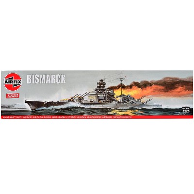 Level 3 Model Kit German Battleship Bismarck 1/600 Plastic Model Kit by Airfix