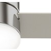 52" Minimus Ceiling Fan with LED Light Nickle - Hunter Fan: Modern Flush Mount, 3 Wood Composite Blades, Remote Control - 3 of 4