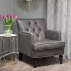 Upholstered Accent Chairs Living Room Chairs Wide Armchair Sale,Club Chair With Tufted Back And Nailhead Trim-Cuddlewood - 2 of 4
