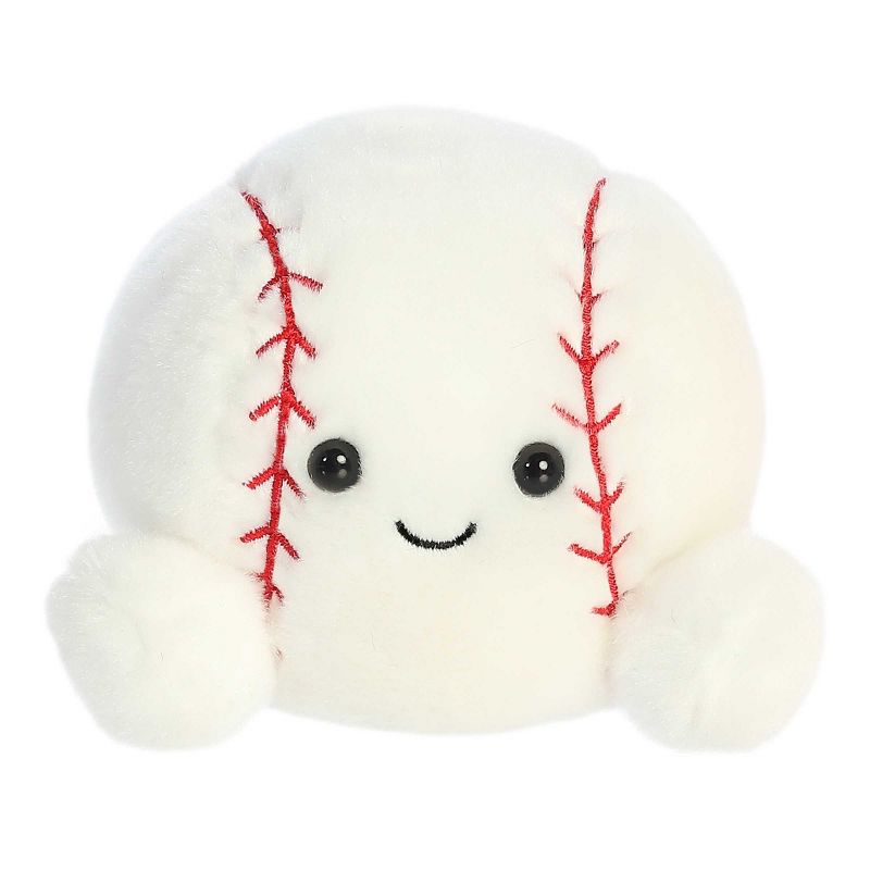 Aurora Mini Slugger Baseball Palm Pals Adorable Stuffed Animal White 4", 1 of 6